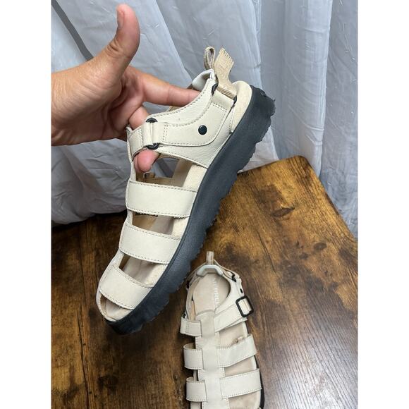 Merrell Fleur Fisherman Sandal Beige Size 8 Woman's Sandals Leather Gorpcore - Picture 13 of 16